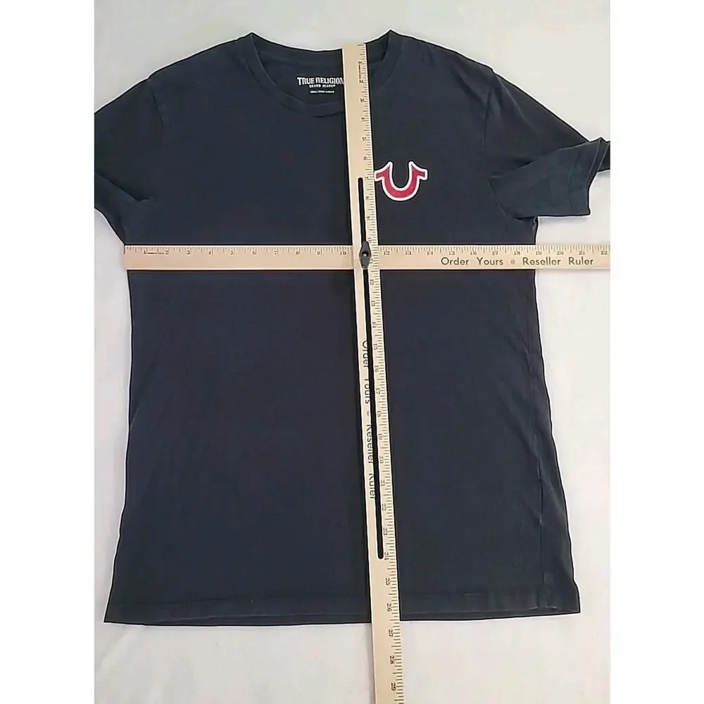 Vintage True Religion Buddha Logo Tee Y2K Black Small